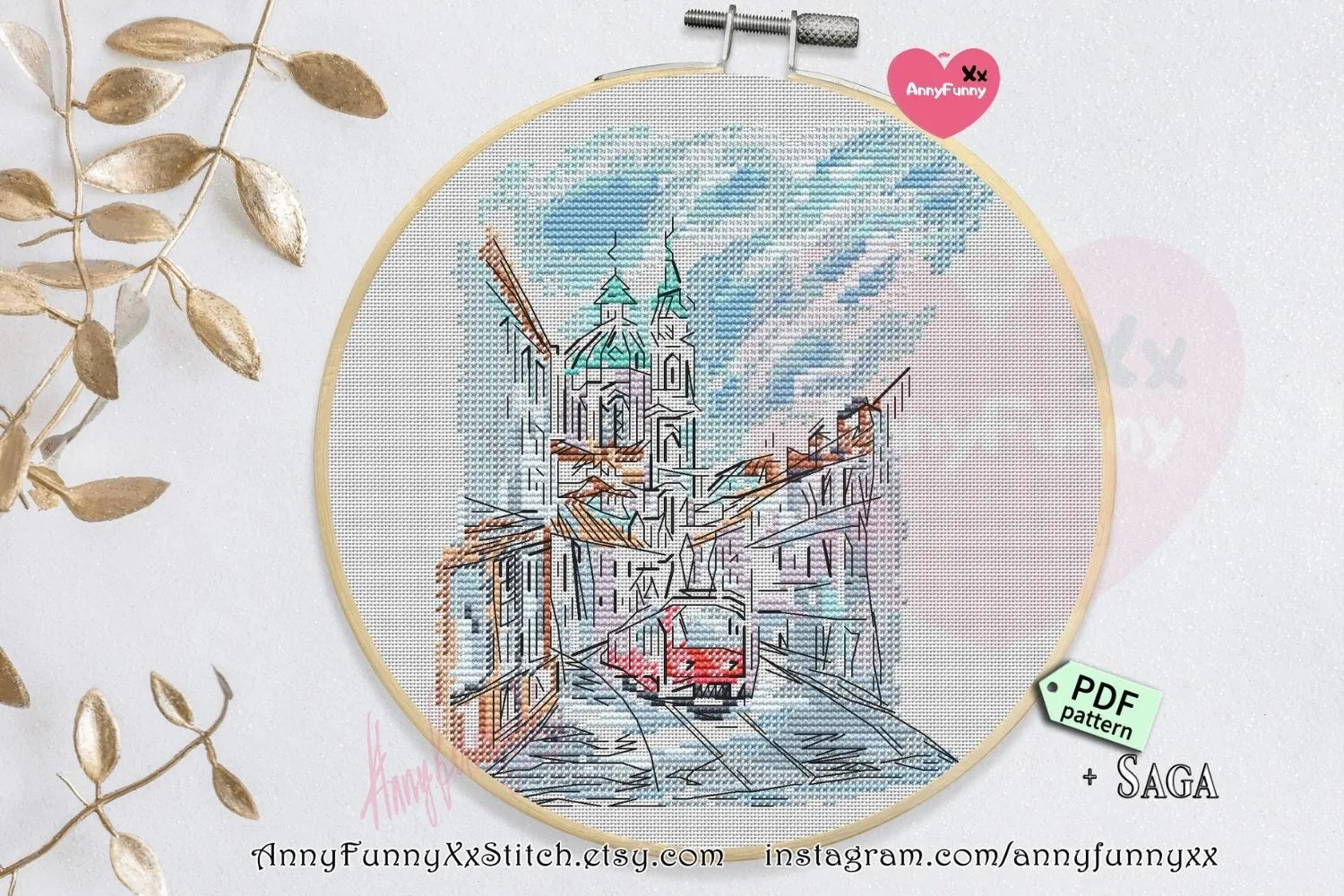 Old Town Charm - PDF Cross Stitch Pattern