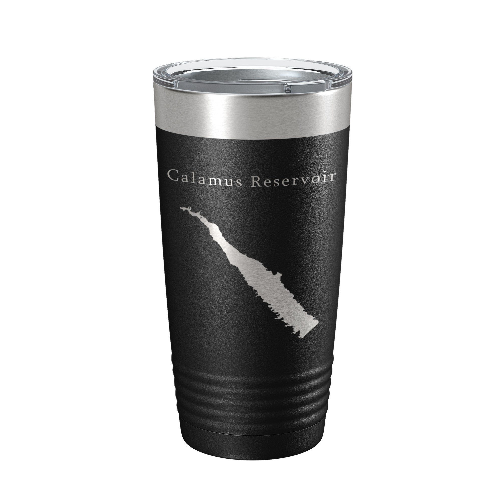 Calamus Reservoir Tumbler Lake Map Travel Mug Insulated Laser Engraved Coffee Cup Nebraska 20 oz