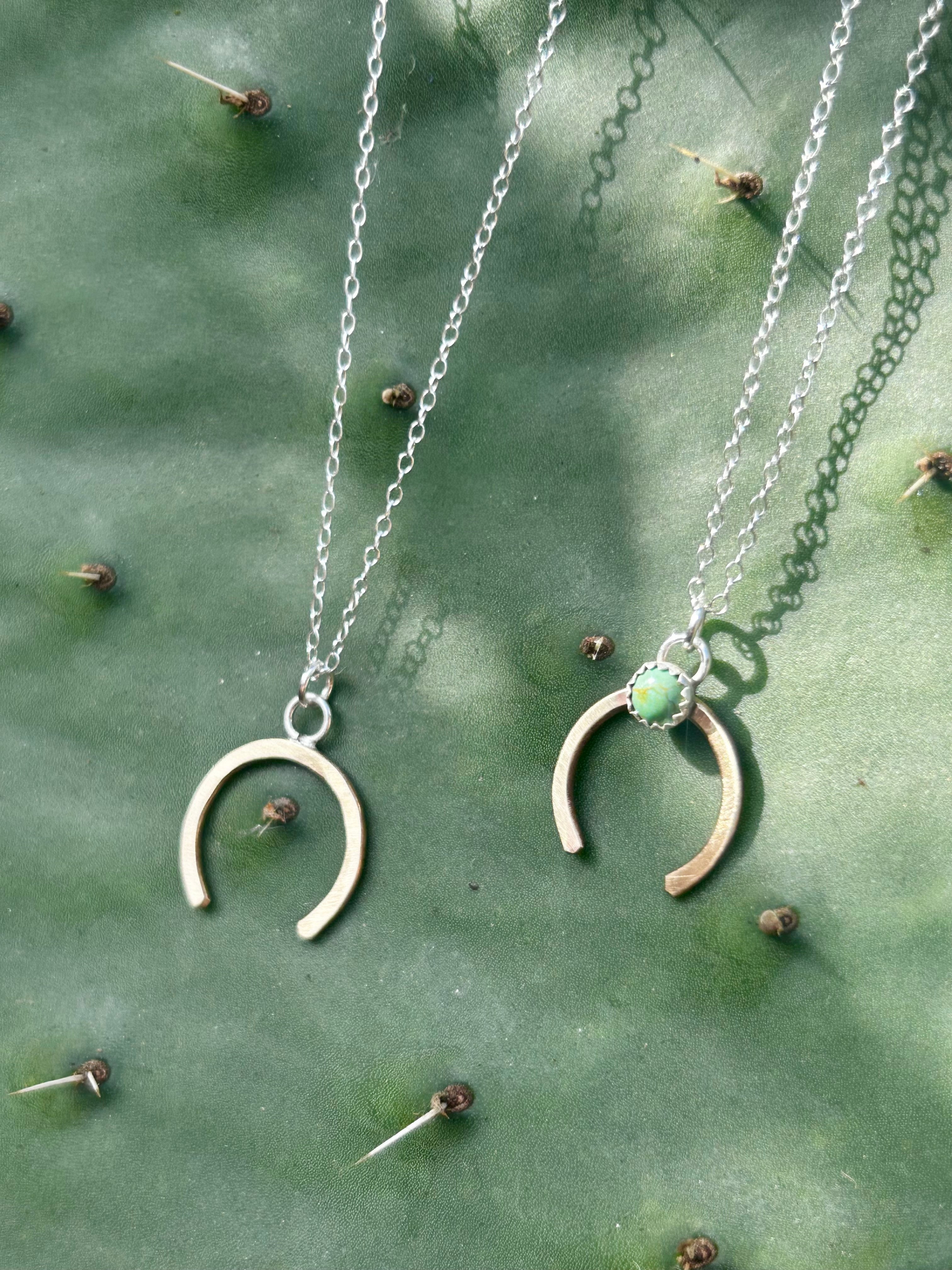 Share Luck - Lucky Horseshoe Charm Necklace - Turquoise
