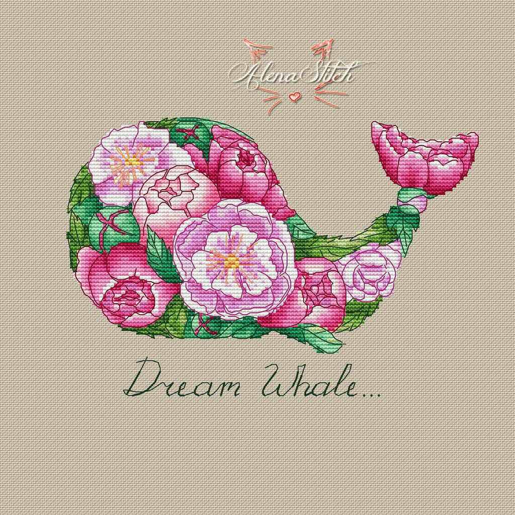 Dream Whale - PDF Cross Stitch Pattern
