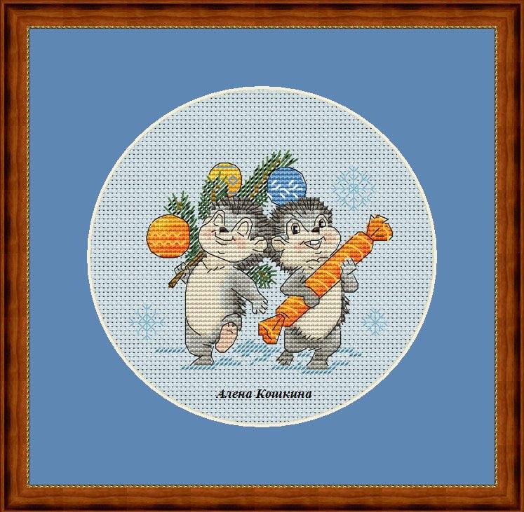Hedgehogs - PDF Cross Stitch Pattern