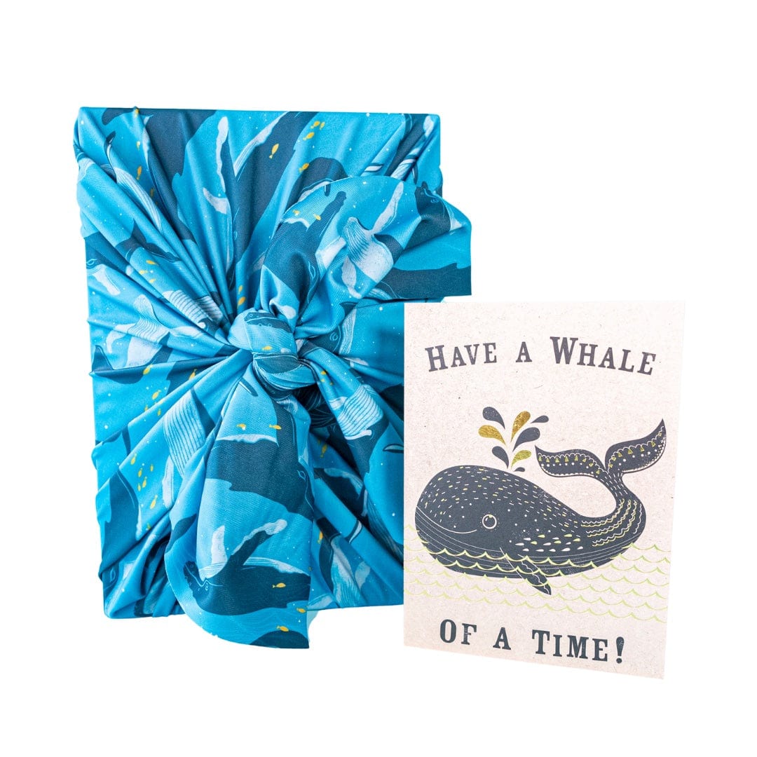 Assorted Set of 5 Reusable Cloth Furoshiki Gift Wrap | Ocean Conservation Collection